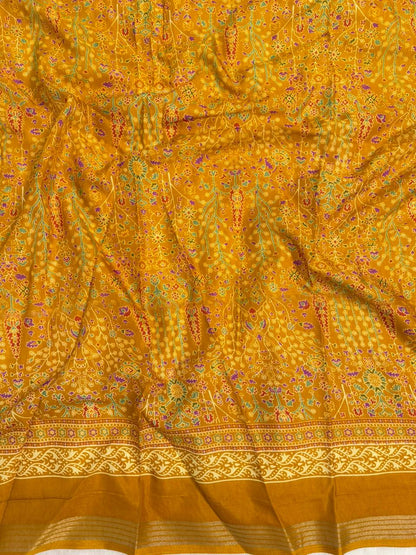 Mulmul Cotton Kalamkari Design with Paisley Border
