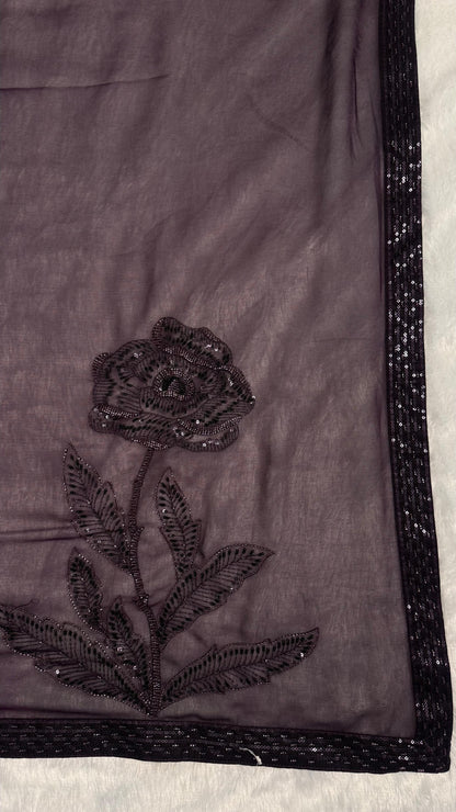 Luxury Heavy Beads Party Wear Saree