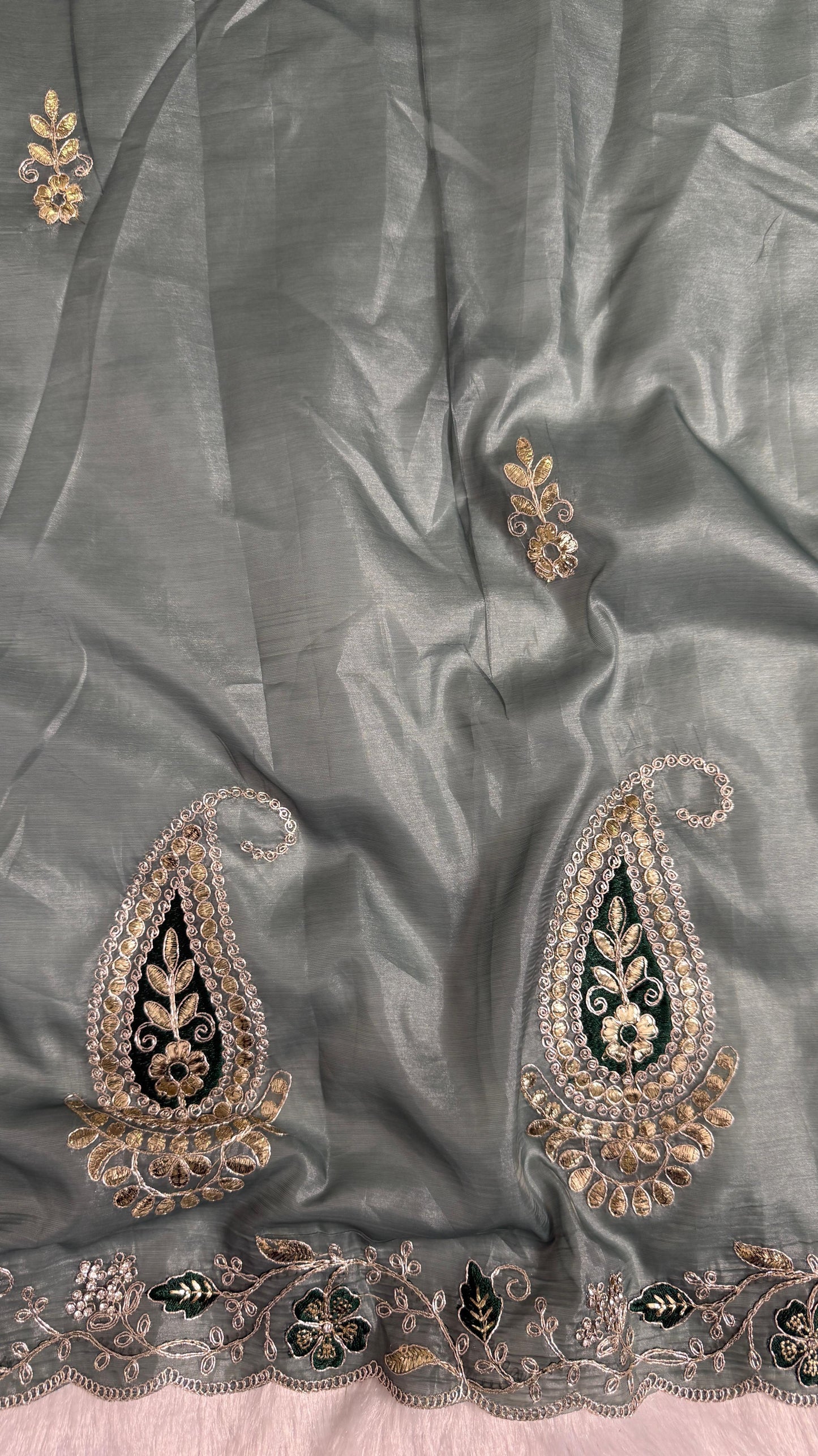 Pitta Work Floral Elegance Saree