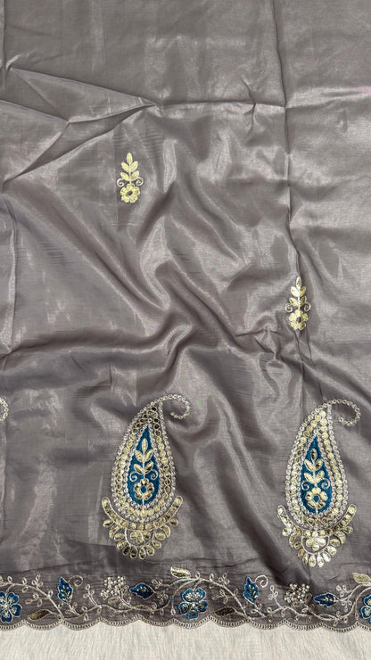 Pitta Work Floral Elegance Saree