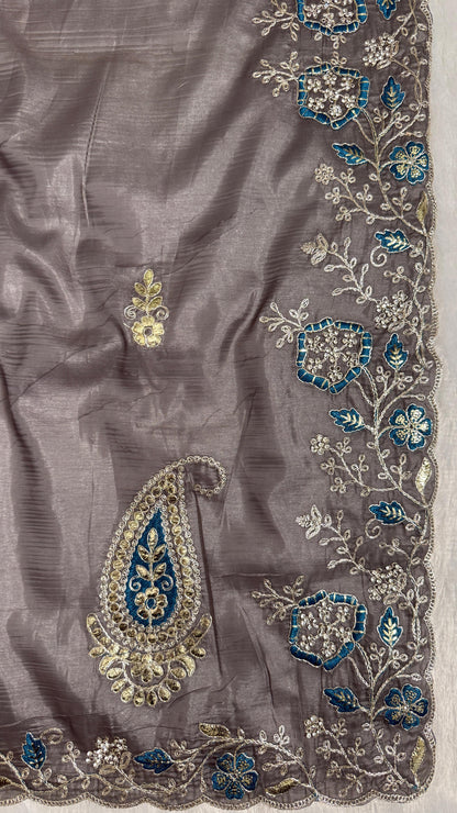 Pitta Work Floral Elegance Saree