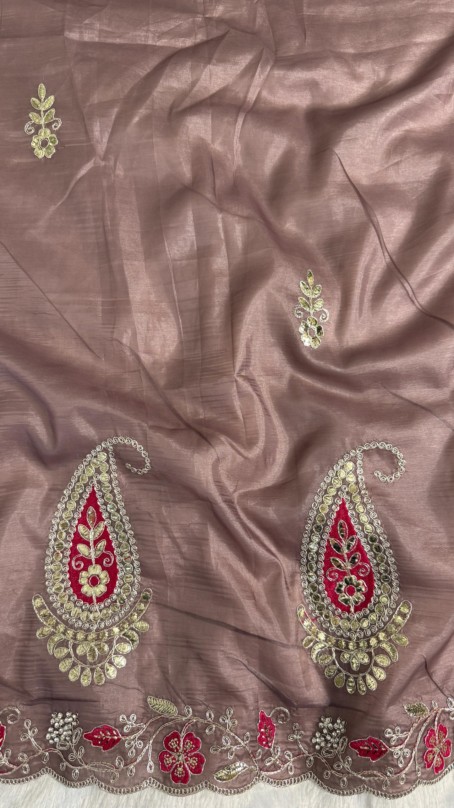 Pitta Work Floral Elegance Saree