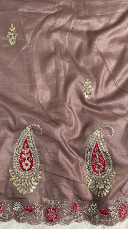Pitta Work Floral Elegance Saree
