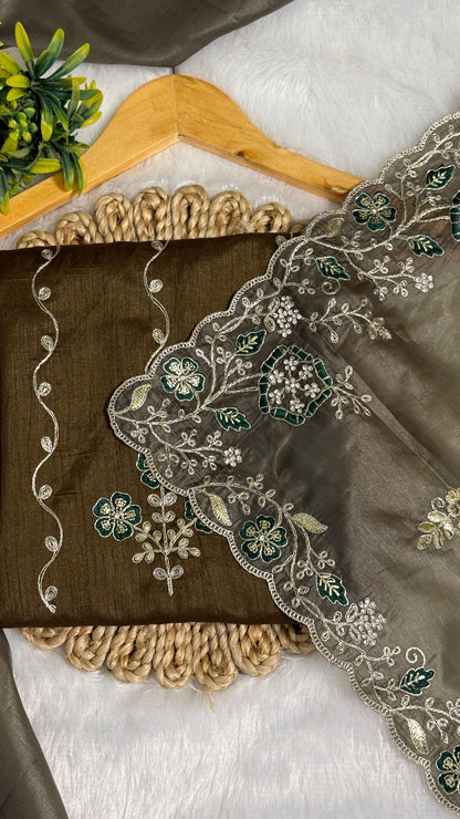 Pitta Work Floral Elegance Saree