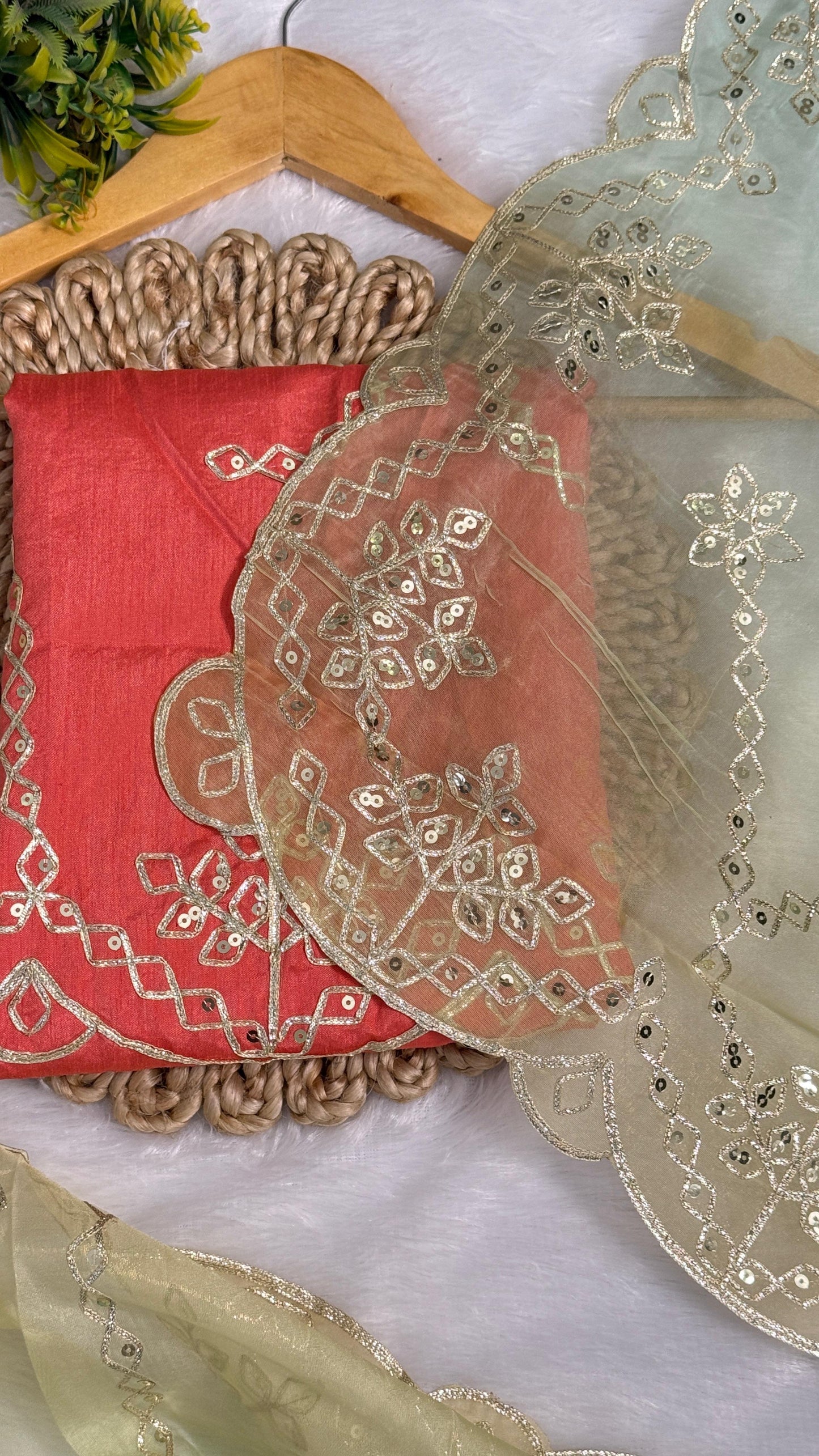 Elegant Shaded Cutwork Saree