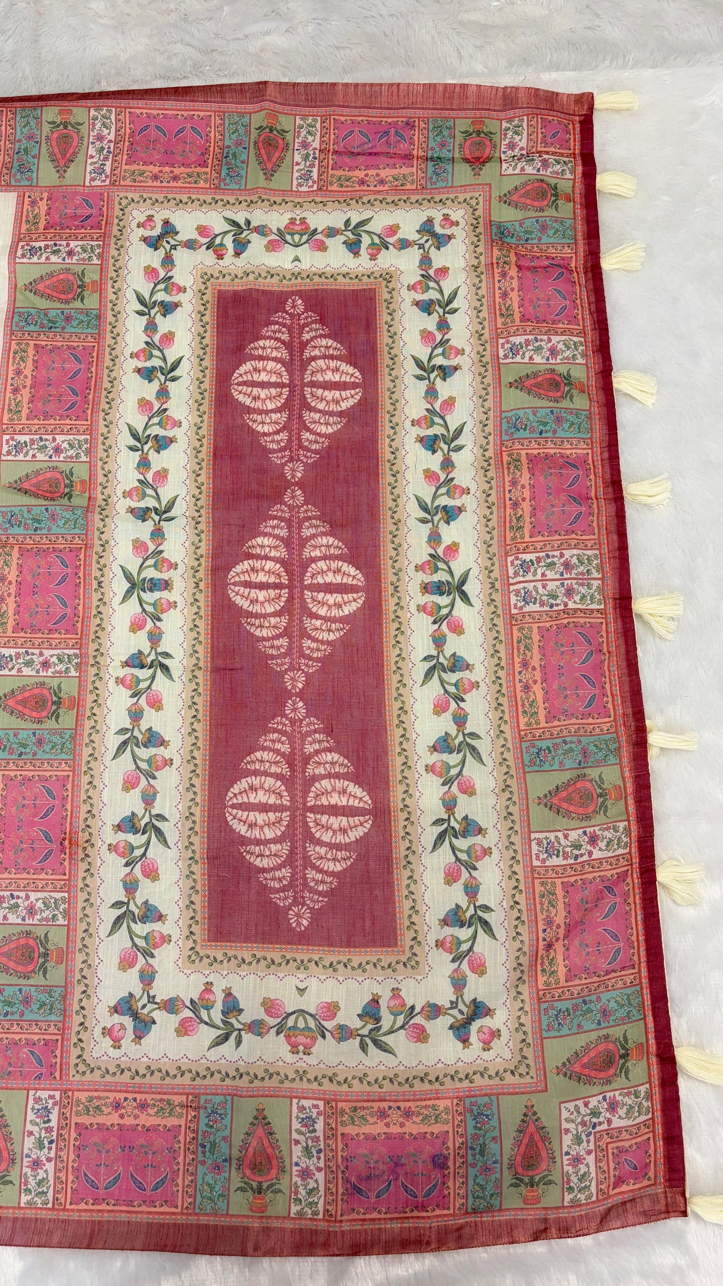 Cotton Linen Royal Print Saree