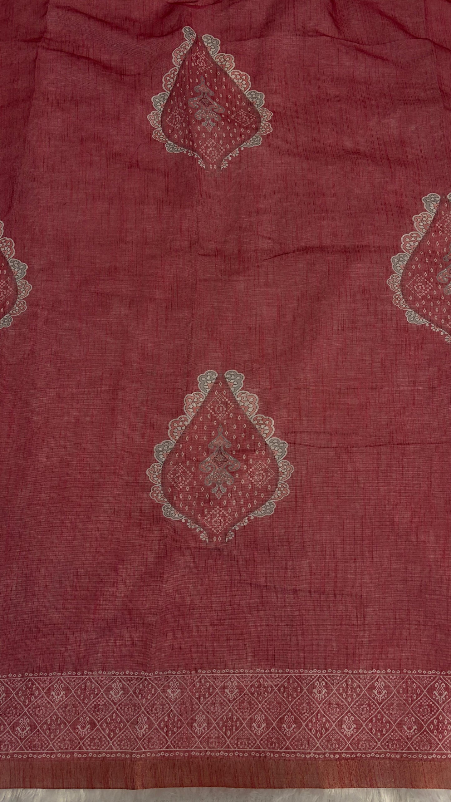 Cotton Linen Print Saree