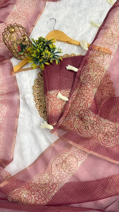 Kota Doriya Circle Motif With Aari Work