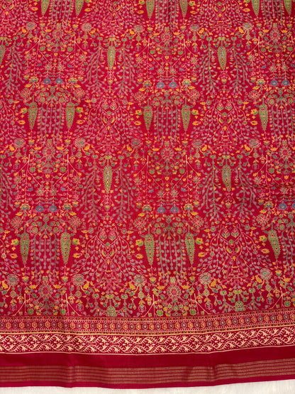 Mulmul Cotton Kalamkari Design with Paisley Border