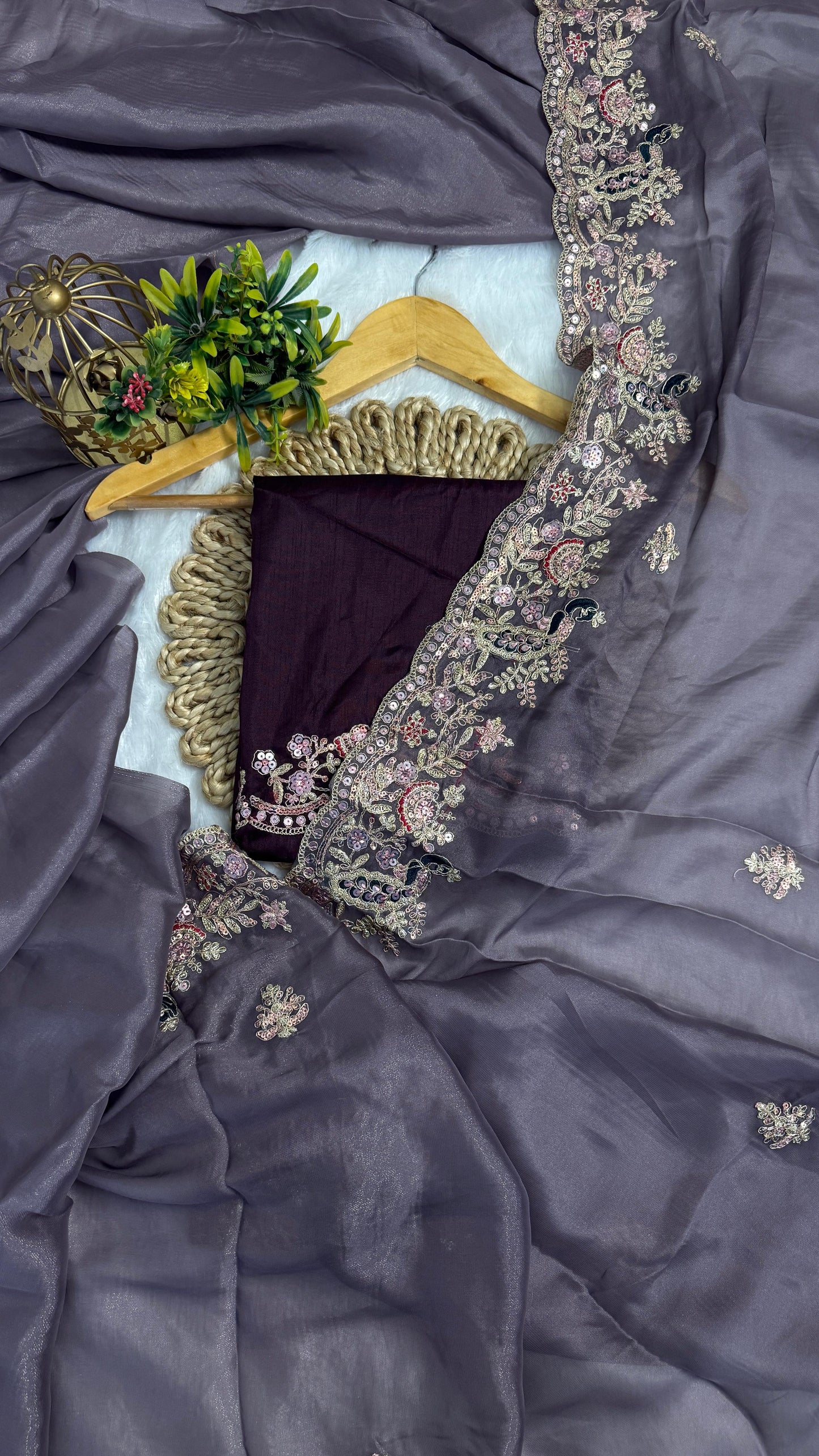 Beautiful Peacock Design C-Pallu Saree