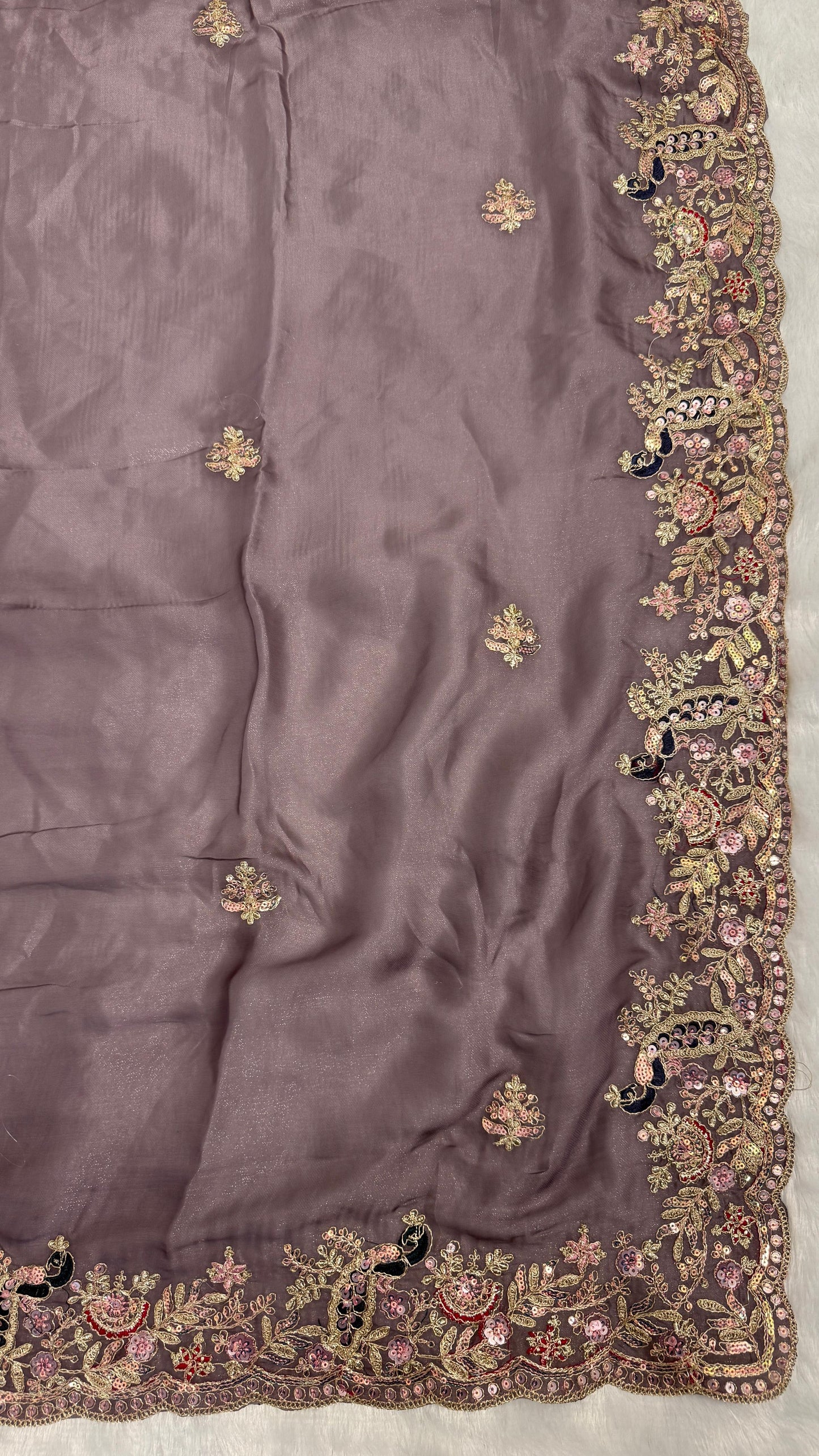 Beautiful Peacock Design C-Pallu Saree