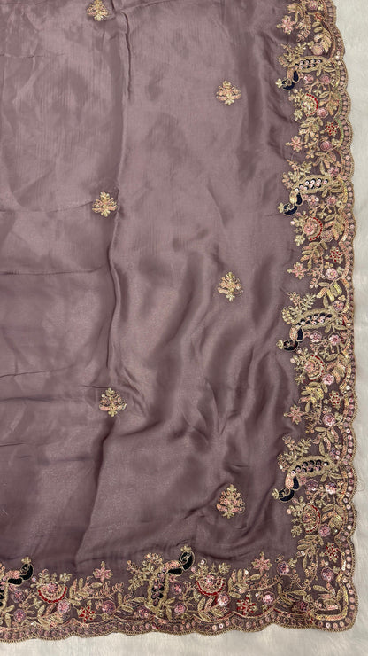 Beautiful Peacock Design C-Pallu Saree