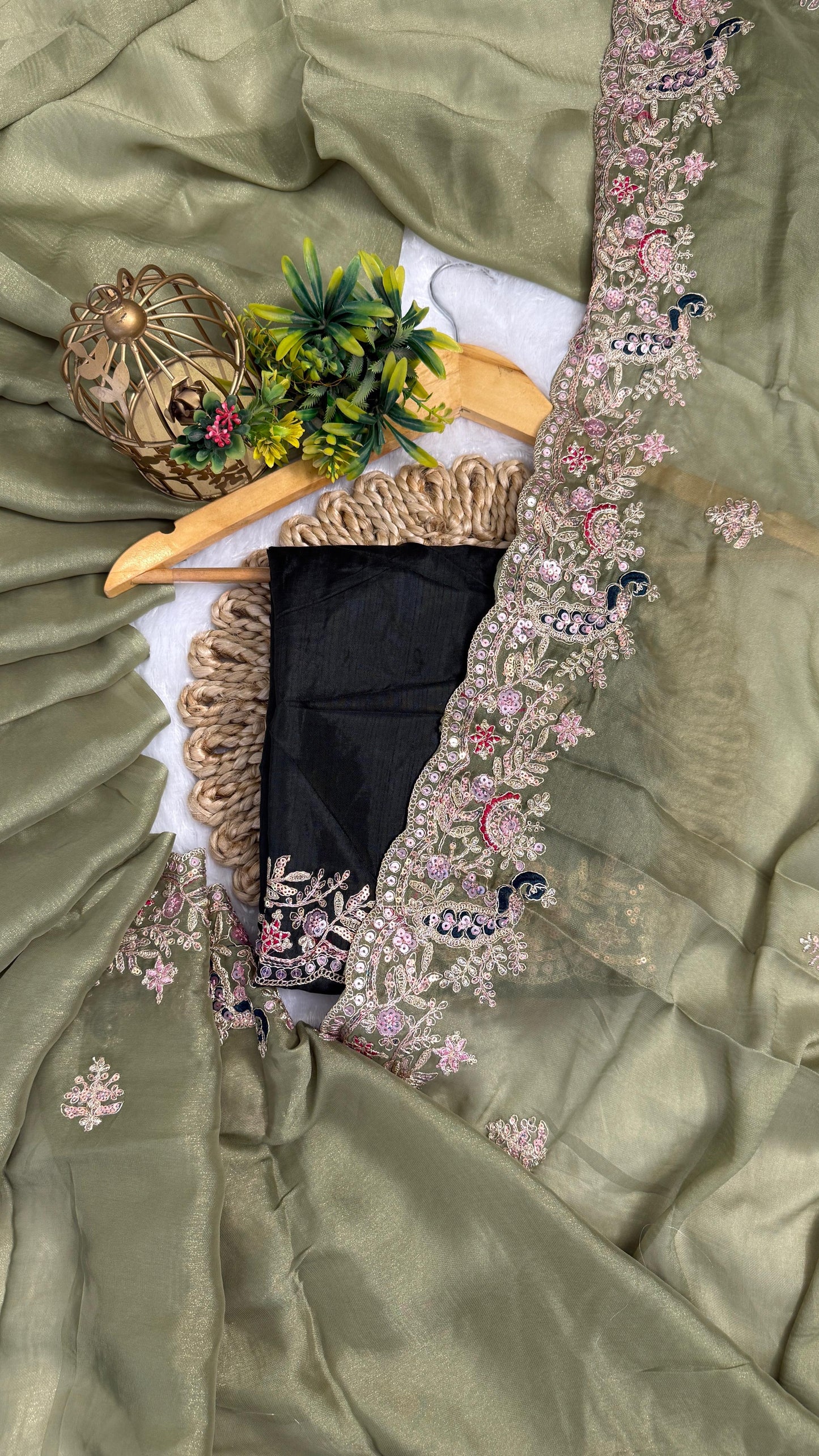 Beautiful Peacock Design C-Pallu Saree